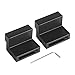 Barn Door Stopper for Sliding Barn Door Flat Track, 2PCS Zinc Alloy Sliding Door Floor Guide Flat Rail Roller Stop Limit Device Hardware Accessories, Black