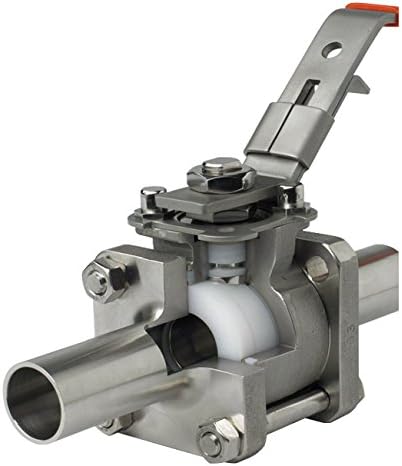 M70i Sanitary Ball Valve, Electro-Polished Forged Stainless Steel w/Virgin PTFE Seat & Seals - 1" Tube Extension x Tri-Clamp®
