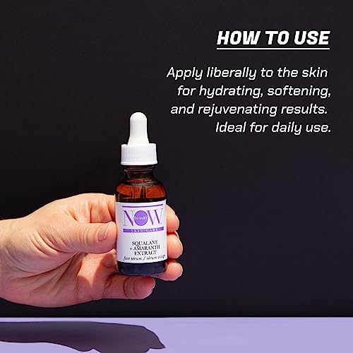 NOW BEAUTY Squalane & Amaranth Extract Face Serum, Pore Minimizer for face, Skin Brightening Face Oil - Image 4