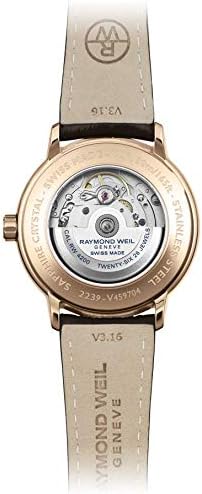 Vista 4 de Raymond Weil Maestro 2239-PC5-00659 - Reloj automático para hombre, fase lunar, esfera plateada, números romanos, acero inoxidable con chapado