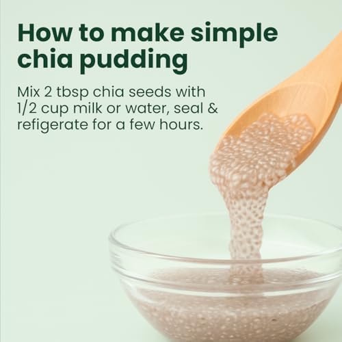 Sanar Naturals Chia Seeds | High Fiber, Omega 3 Superfood for Smoothies Oatmeal & Baking | Raw Black Chia Seeds, GLP-1 Support, Vegan, Non GMO, Gluten Free, Plant Based Protein, 10 oz - 4