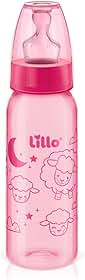 Lillo Mamadeira Rosa Divertida Bico Silicone 240Ml Tam.2 -