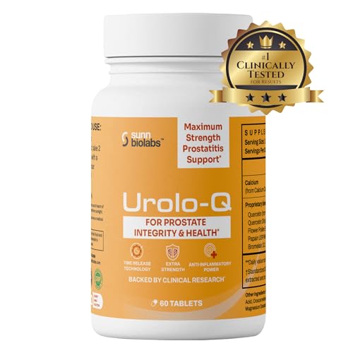 Urolo-Q Extra-Strength Prostate Support for Chronic Prostatitis, CPPS Maximum Strength Effective Prostate Health Supplements for Men – Advanced Time Release Formula with Added Pollen Extract…