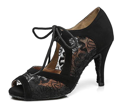 Hanfike Damen Hochzeitsschuhe Braut Spitze High Heel Abendsandalen Cover