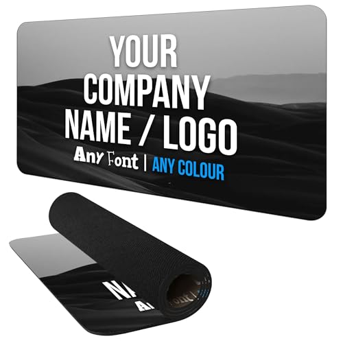 Custom Desk Mat with Photo Logo or Text – Personalized Gaming Mat Customized Desk Pad for Office Branding Home Setup Workstations