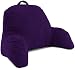 Microsuede Bedrest Pillow Purple - Best Bed Rest Pillows with Arms for Reading in Bed