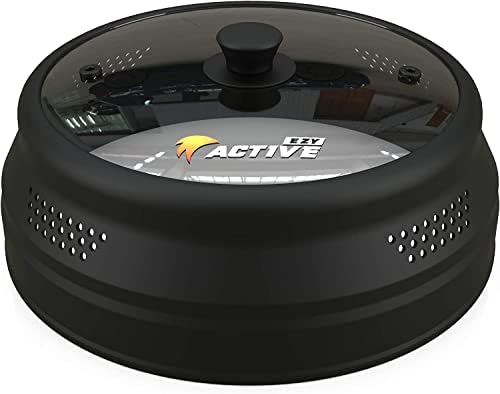 Collapsible Microwave Cover for Food - Silicone and Glass Splatte...