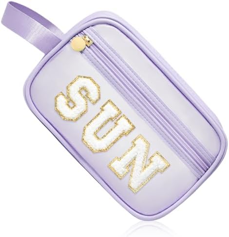 COSHAYSOO Clear Sunscreen Bag Makeup Toiletries Pouch Beach Vacat...