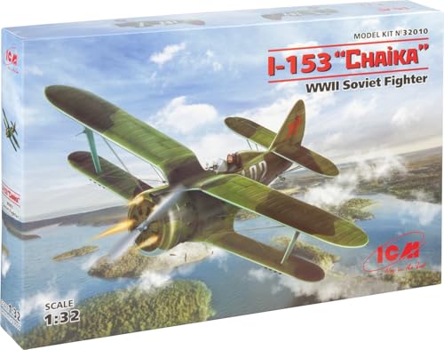 Maquette ICM 32010 I-153 avion de chasse soviétique de la Seconde Guerre mondiale à l'échelle 1/32