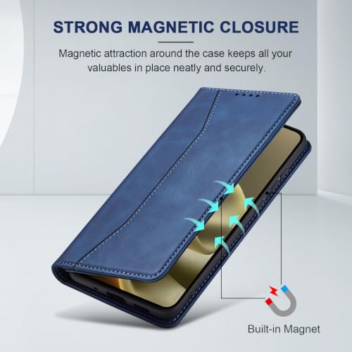 Image of Jasonyu Flip Wallet Case for Motorola Edge (2026) 5G,Blue