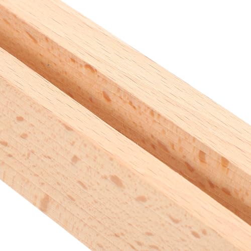 Soporte de tarjetas de madera para decorar oficinas modernas y organizar notas en el hogar 3