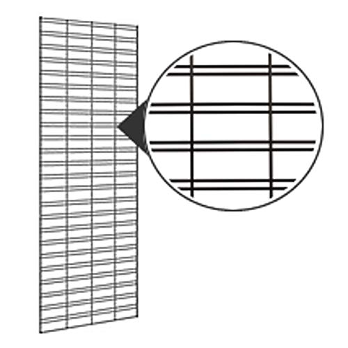 Black Slatgrid Panel in Steel - 2 W x 5 H Feet