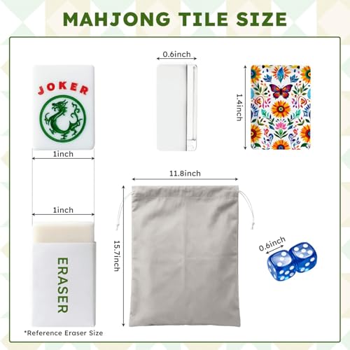 Set de Fichas American Mahjong estilo Otomí 166 piezas acrílicas miniatura 2