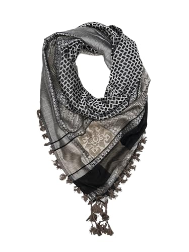 Image of Merewill Cotton Shemagh Tactical Desert Wrap Keffiyeh Head Neck Arab Scarf For Men 49 inchx49 inch