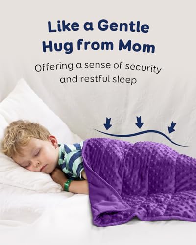 Image of Kivik 2 lbs Weighted Lap Pad, Ultra Soft Minky Dotted Heavy Blankets Throw for Better Study Relaxing & Sleeping, Machine Washable, 20 x 30 Inches, Purple