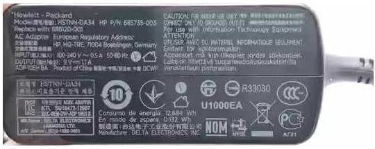 Genuine 9V 1.1A 10W HSTNN-DA34 HSTNN-LA34 Power Supply AC Adapter Compatible with HP ElitePad 900 G1 Z2760 1000 G2 Laptop Charger image 3