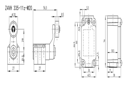 Interrupteur de fin de course Z4VH335-11z-M20 pour sécurité industrielle - 4
