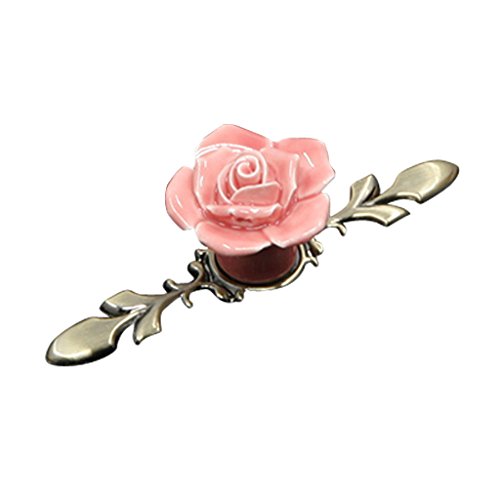 Baoblaze 119mm Armário Armário Cômoda Cômoda Puxador de Cerâmica Rosa Puxador-rosa