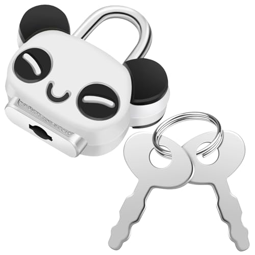 Gadpiparty Candado Panda Mini Metal con Llave de Gabinete Maleta Diario Caja Joyero Viaje Retro Decorativo
