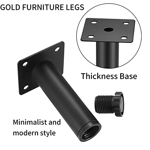 Fulushouxi BGMUS-12 4 Pcs Furniture Legs, Metal Cabinet Legs, 4 Inches/10 Cm Adjustable Furniture Support Feet thumb #3