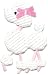 Furry Poodle - Pink and White - Sew On Patch