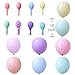 Brontothere Pastel Party Balloons 12 inches 100pcs Assorted Color Birthday Balloons Kid's Baby Shower Balloons