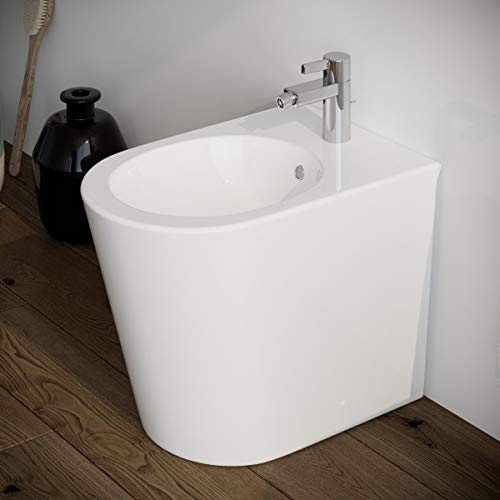 Sanitari bagno Bidet filomuro a terra in ceramica Round
