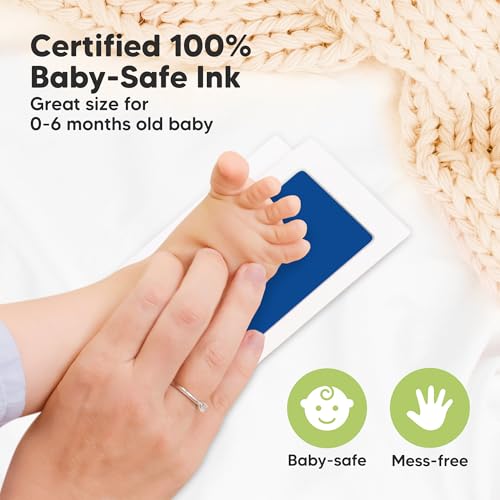 image for KeaBabies 4-Pack Inkless Baby Hand and Footprint Kit - Mess Free Ink P