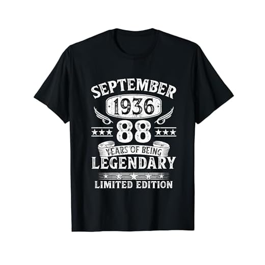 Vintage Regalo 88 Años Cumpleaños Hombre Septiembre 1936 Camiseta