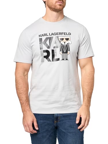 KARL LAGERFELD Men's Pullover Short Sleeve Kocktail Logo T-Shirt