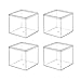 Clear Acrylic Plastic Square Cube, Dedoot 4 Pack Small Plastic Storage Box with Lid, 2.2x2.2x2.2 Inch /55x55x55mm Square Clear Containers Box for Candy Pill and Tiny Jewelry