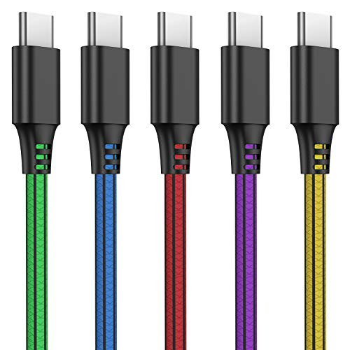 USB Type C ケーブル 【5本セット2M】 タイプc ケーブル データ転送 急速充電 高耐久PVC素材 Samsung Galaxy Huawei Android各種他対応 (2mの５本セット・TypeC) (5本セット・２ｍ・TypeC)