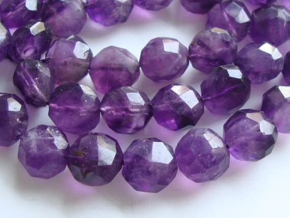 Améthyste pourpre royale LKBEADS perles octogones 7.5-8.5mm