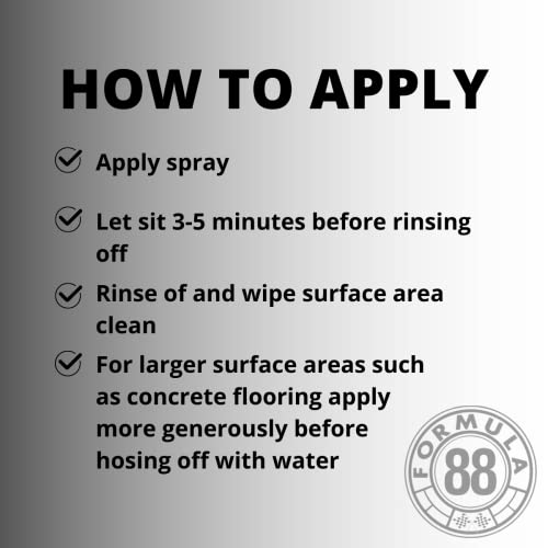 Formula 88 Cleaner & Degreaser | Multi Surface Car & Marine Cleaner For Interior, Exterior | Removes Grease & Grime Residue On Metal, Plastic, Cloth, Vinyl, Carpet (4-Gallons) #TOP2