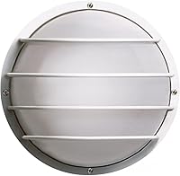 Vista 2 de Nuvo SF77/861 Bulkhead 1-Light Round Cage 75W A19, White Blanco