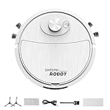 Genérico Robot Aspirador de Piso, Robot de Barrido, aspiradora automática con Control de botón, Robots de Limpieza Recargable por USB, 3 Modos de Limpieza, aspiradora silenciosa para Azulejos