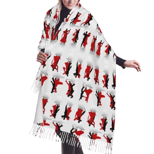 Image of ZISHAK Ballroom Dance Discover Comfort In Style:Premium Knitted Tassel Scarf-The Warm Shawl For The Modern Lady