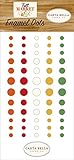 Carta Bella Paper Company CBFAM105028 Fall Market Enamel dots, Orange, red, Teal, Cream, Brown, Green
