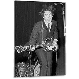Unikei Canvas Printing Paul McCartney Live Beatles Poster Decoratieve Woonkamer Poster Slaapkamer-23.6″x35.4″ (60x90cm) Geen Frame