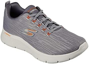 Skechers Men's Gowalk Flex-Athletic Workout Walking Shoes with Air Cooled Foam Sneakers, Grey/Orange 2, 10.5 | Image 4