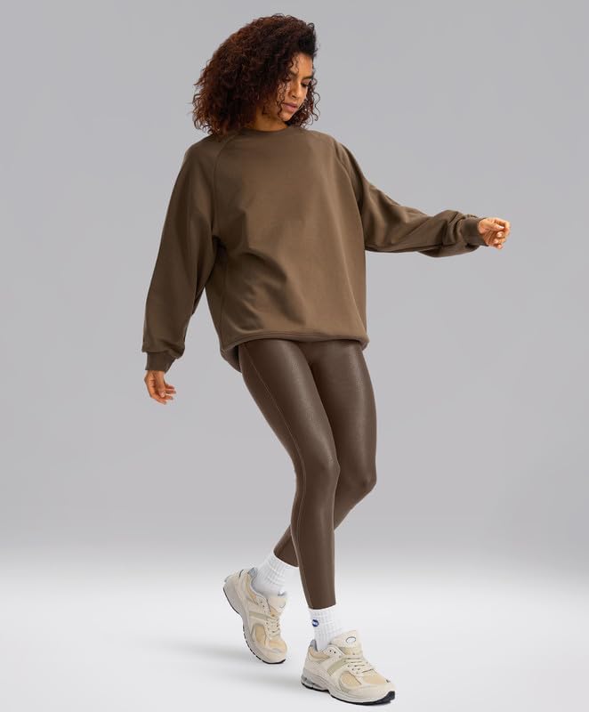 SANTINY Women's Faux Leather Leggings 25''/27''/29''-High Waisted Stretch Leather Pants Pleather Tights for Women - Image 6