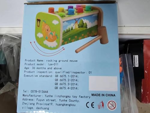 Montessori Spielzeug Hammer Spiel, Hammerspiel für Kinder ab 1 Jahre, Langlebiges Holzspielzeug mit 1 Holzhammer, Hämmerchenspiel, Holz Klopfspiel Geschenk ab 12 Monate Junge Mädchen