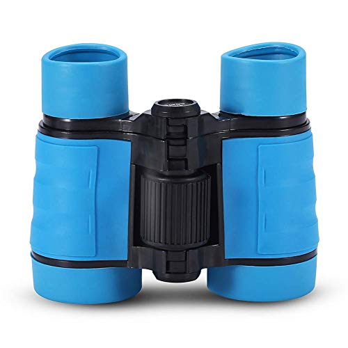 AYNEFY Child Binocular, Child Kid Outdoor Birding Maginification Binocular Shock Proof Toy Binoculars Set for Children Telescope Toy Gift (Blue)
