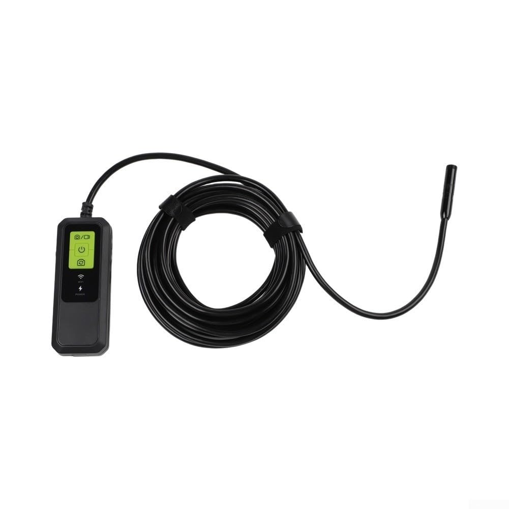 8 mm Dual-Objektiv-Inspektionskamera, WLAN, kabellos, Endoskop, 2 MP, HD, Schlangenfernrohr mit Licht für Abflussrohr, Automotor, Wandvermessung (5 m)