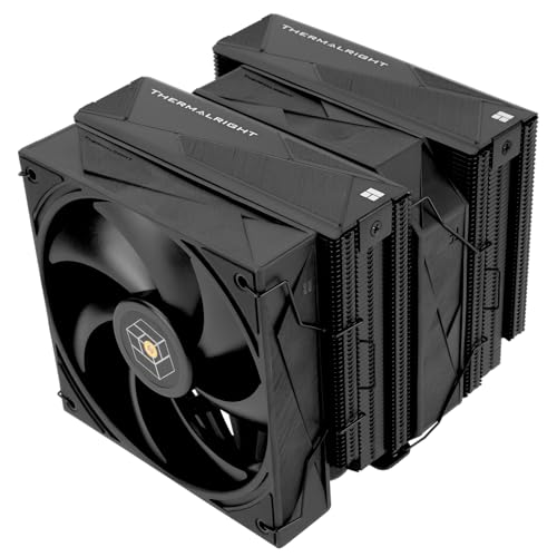 TR Royal Pretor 130 raffreddamento ad aria CPU nero, doppio torri per computer, refrigeratore CPU 6 tubi di calore, doppie ventole PWM, AM4/AM5/Intel lga1851/1700/1150/1551/2011