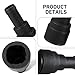 Fiknonk 2 PCS Automotive Heater Hose Fittings, PA66 Plastic Coolant Connector Replacement, OEM 15032062 15151873 15151875, Compatible with Buick GMC Chevrolet Ford Lincoln (Black)