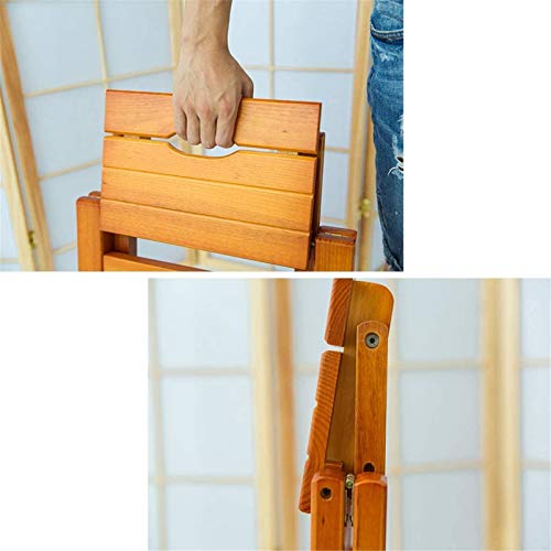 Escalera para el hogar plegable de 4 peldaños, taburete de madera portátil 5