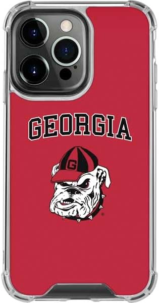 Skinit Clear Phone Case Compatible with iPhone 15 Pro Max - Officially Licensed University of Georgia Bulldogs Logo Design