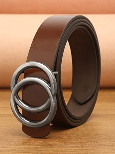 Image of TEAKWOOD LEATHERS Leather Belt for Women Belts Regular Fit Casual Formal Dress Jeans & Fashion Ladies Belts for Women Belts Regular Fit Belt Any Season | Fashion Belt for Women | T BT W 01