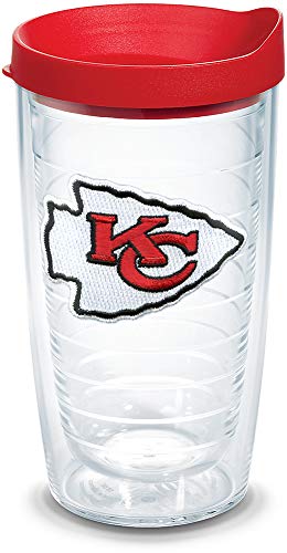 Image of Tervis Made in USA Double Walled NFL Kansas City Chiefs Insulated Tumbler Cup Keeps Drinks Cold & Hot, 16oz, Primary Logo